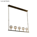 DecorBites™ Modern Crystal Pendant Light Fixture - Gold 5-Head Hanging Island Chandelier for Dining Table