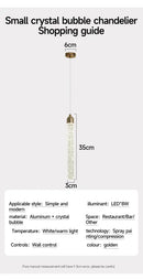 DecorBites™ Modern Crystal Pendant Light with Gold Fixtures - Home Decor