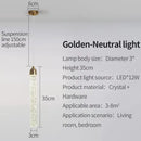 DecorBites™ Modern Crystal Pendant Light with Gold Fixtures - Home Decor