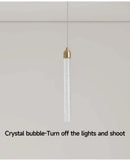 DecorBites™ Modern Crystal Pendant Light with Gold Fixtures - Home Decor