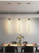DecorBites™ Modern Crystal Pendant Light with Gold Fixtures - Home Decor