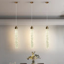 DecorBites™ Modern Crystal Pendant Light with Gold Fixtures - Home Decor