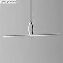 DecorBites™ Modern Designer Line Art Pendant Ceiling Light with LED Island Lighting for Dining Room, Black Metallic Finish