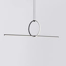 DecorBites™ Modern Designer Line Art Pendant Ceiling Light with LED Island Lighting for Dining Room, Black Metallic Finish
