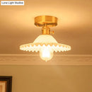 DecorBites™ Modern Floral Glass Ceiling Light - Elegant Single-Bulb Foyer Flush Fixture