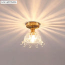 DecorBites™ Modern Floral Glass Ceiling Light - Elegant Single-Bulb Foyer Flush Fixture