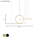 DecorBites™ Modern Geometric LED Pendant Light in Black/Gold, Warm/White Illumination - Ideal for Kitchen, Landscape, and Island Lighting