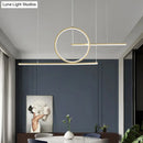 DecorBites™ Modern Geometric LED Pendant Light in Black/Gold, Warm/White Illumination - Ideal for Kitchen, Landscape, and Island Lighting