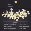 DecorBites™ Modern Ginkgo Leaf LED Chandelier Dining Room Lighting