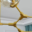 Modern green glass ball led chandelier dining room light