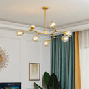 DecorBites™ Modern Glass Ball Pendant Chandelier - Black Gold