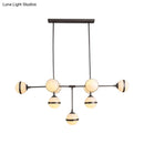DecorBites™ Modern Glass Orb Chandelier with 9-Silver/Gold Finish Heads - Perfect Island Lighting for Restaurants & Hotels