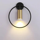 DecorBites™ Modern Gold & Black Wall Sconce