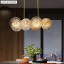 DecorBites™ Modern Gold Finish Pendant Light with Prismatic Glass Shade - 8 Bulbs, Ideal for Dining Room or Kitchen Island