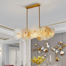 DecorBites™ Modern Gold Finish Pendant Light with Prismatic Glass Shade - 8 Bulbs, Ideal for Dining Room or Kitchen Island
