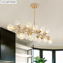 DecorBites™ Modern Gold Lattice Glass Island Pendant Ceiling Light - 18 Head Kitchen Fixture