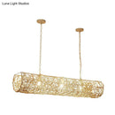 DecorBites™ Modern Hanging Rattan Ceiling Light with 3 Bulbs for Tea Room Island