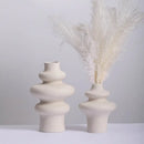 DecorBites™ Modern Ins Style White Ceramic Spiral Vase