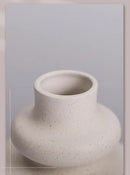 DecorBites™ Modern Ins Style White Ceramic Spiral Vase