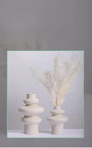 DecorBites™ Modern Ins Style White Ceramic Spiral Vase