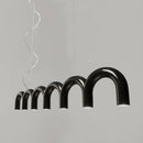 DecorBites™ Modern LED Arch Chandelier in Black/White/Orange/Blue