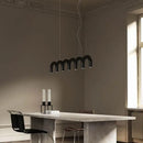 DecorBites™ Modern LED Arch Chandelier in Black/White/Orange/Blue
