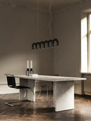 DecorBites™ Modern LED Arch Chandelier in Black/White/Orange/Blue
