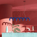 DecorBites™ Modern LED Arch Chandelier in Black/White/Orange/Blue