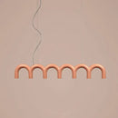 DecorBites™ Modern LED Arch Chandelier in Black/White/Orange/Blue