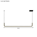 DecorBites™ Modern LED Black Island Hanging Lamp Kit - Sleek Metal Half Rectangle Design with Adjustable Warm/White Lighting