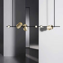 DecorBites™ Modern LED Black Metal Chandelier - Circle Dining Room Island Light Fixture
