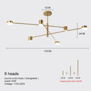 DecorBites™ Modern LED Chandelier - Gold Black - Living Room - Bedroom