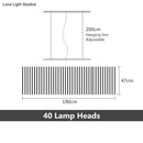 Modern black & white led chandelier – living room pendant light