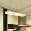 DecorBites™ Modern LED Crystal Island Chandelier - Rectangular Pendant for Dining Room Décor