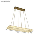 DecorBites™ Modern LED Crystal Island Chandelier - Rectangular Pendant for Dining Room Décor