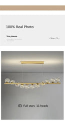 DecorBites™ Modern LED Glass Chandelier for Dining Room