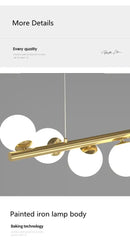 DecorBites™ Modern LED Glass Chandelier for Dining Room