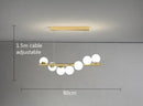 DecorBites™ Modern LED Glass Chandelier for Dining Room
