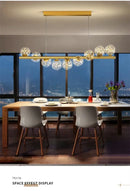 DecorBites™ Modern LED Glass Chandelier for Dining Room