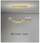 DecorBites™ Modern LED Glass Chandelier for Dining Room