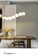 DecorBites™ Modern LED Glass Chandelier for Dining Room