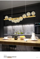 DecorBites™ Modern LED Glass Chandelier for Dining Room