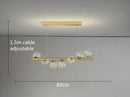 DecorBites™ Modern LED Glass Chandelier for Dining Room
