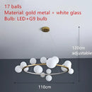DecorBites™ Modern LED Glass Chandelier with Adjustable Cord
