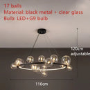 DecorBites™ Modern LED Glass Chandelier with Adjustable Cord