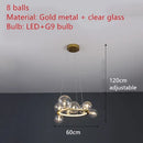 DecorBites™ Modern LED Glass Chandelier with Adjustable Cord