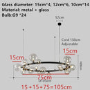 DecorBites™ Modern LED Glass Chandelier with Adjustable Cord