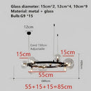 DecorBites™ Modern LED Glass Chandelier with Adjustable Cord