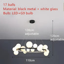 DecorBites™ Modern LED Glass Chandelier with Adjustable Cord