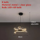 DecorBites™ Modern LED Glass Chandelier with Adjustable Cord